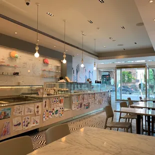 View from seating in back of establishment