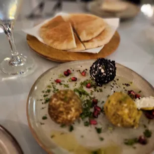 Labneh Spread of Pistachio, Za&apos;tar, black currant