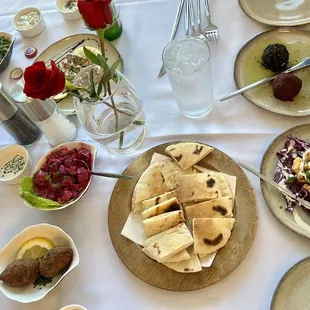 a table set for a meal