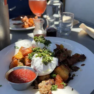 a plate of food on a table