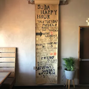 Happy hour menu!