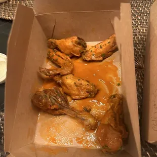 Doortrash order of Wings and a 1/2 meatless drumstick
