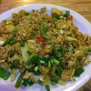 Pineapple fried rice! Yumm!