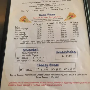 Lots of specials too