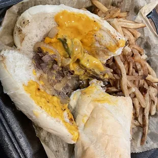 Philly steak w fries
