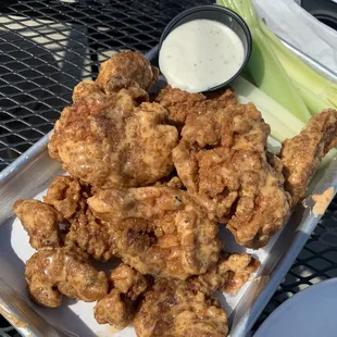 Sriracha ranch boneless wings w ranch
