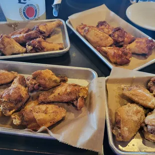 chicken wings and fried chicken