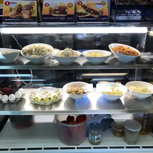 Tasty salads and deviled eggs