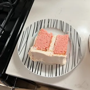 a slice of cake on a plate