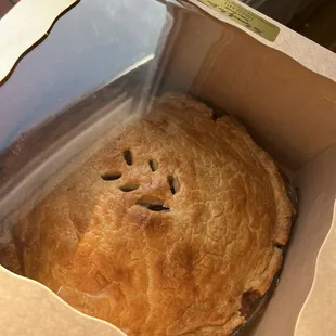 Double crusted apple pie