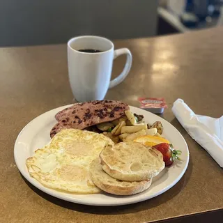 Chicken Apple Sausage and Eggs