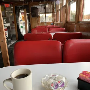 Interior seating (with plexiglass dividers between)