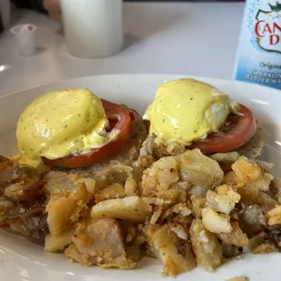 Avocado and Tomato Benedict