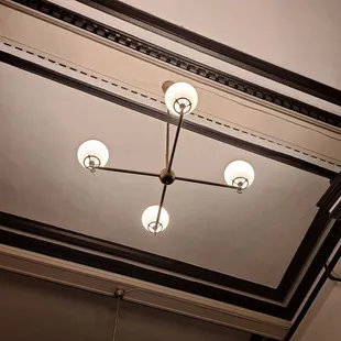Outside, ceiling near entrance