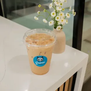 Iced dirty chai latte