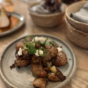 a plate of food on a table
