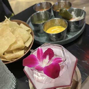Chips &amp; salsa with speciality drink