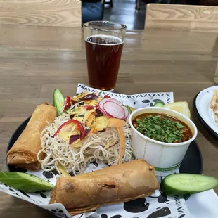 Birria egg rolls