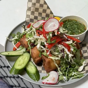 Brisket Birria Egg Rolls with Consome ($18)