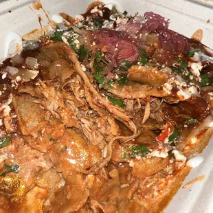 Chicken Guajillo Enchiladas once I dug in.