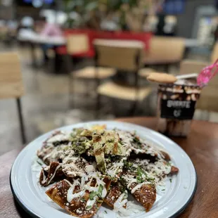 Grilled Chicken Mole Chilaquiles