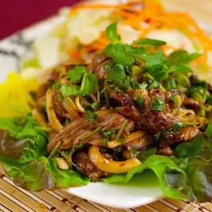 Yum nuae or beef salads