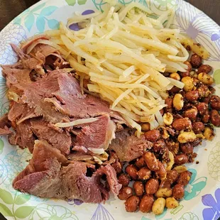 Potato, Peanuts and Beef Slices