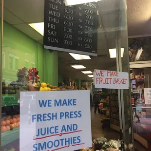 Hours and advertisements