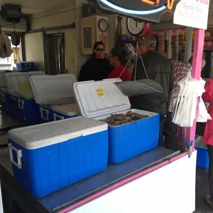 the open sign for the restaurant