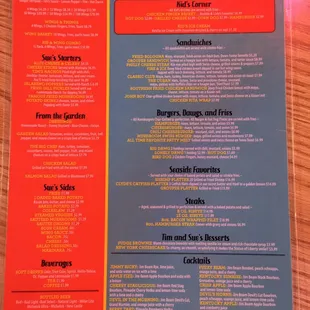New menu