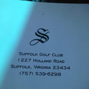 Suffolk golf course