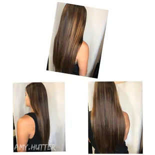 Long hair balayage