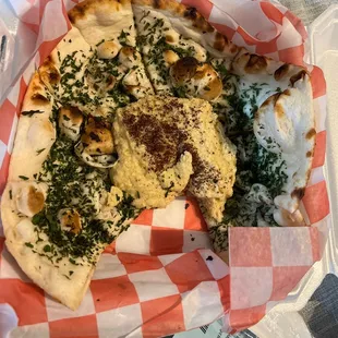 Hummus with Garlic Naan