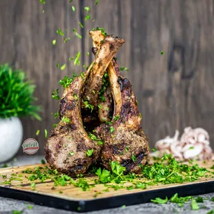 a rack of lamb with herbs