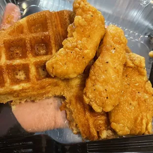 Chicken and waffles