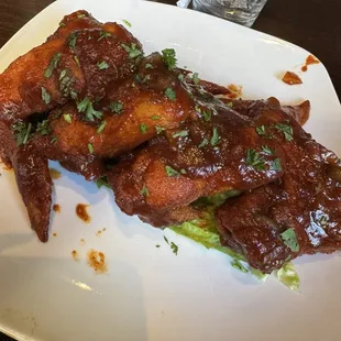 Peach Jalapeno Glazed Chicken Wings