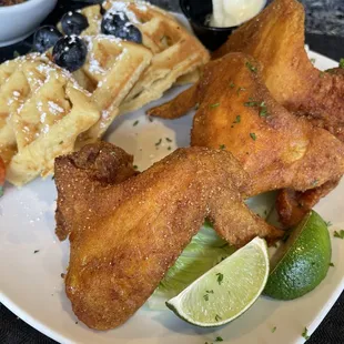 Chicken and waffles