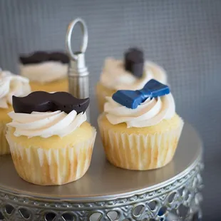 Cute cupcakes for our "Classic Little Man" shower