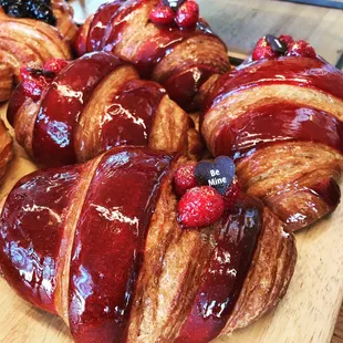 Raspberry Croissants.