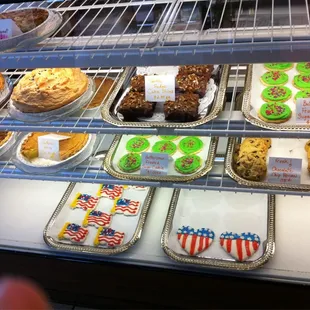 Pie, cake, and cookies