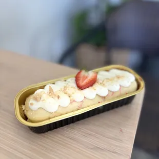 Strawberry vanilla cake $6 IG@waitfoodfirst