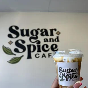 Iced white mocha latte