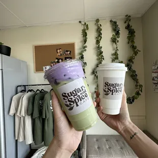 Wicked latte match with ube foam Ig@waitfoodfirst