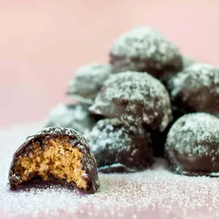 Sweet chocolate on the outside, light airy crunch on the inside!