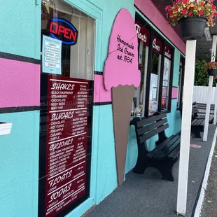 This classic ice cream parlor is the cutest.