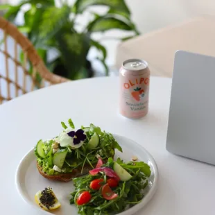 avo toast &amp; side salad