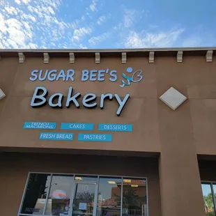 the front of the building