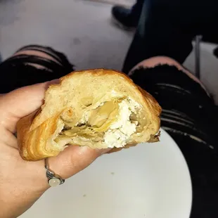 The stuffed insides of the croissants.  Amazing
