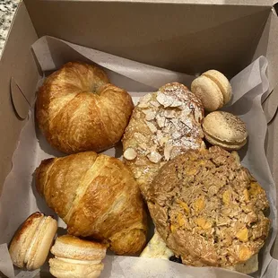 Croissants, Macarons, and a Cookie- all delicious!