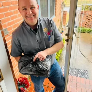 Chef Cameron Burkhardt delivers the meals on Tuesday - through rain, snow, whatever!